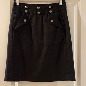 Club Monaco black sailor aline skirt
